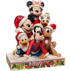 Enesco Jim Shore Disney Traditions Christmas Mickey Mouse and Friends Figurine
