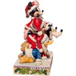 Enesco Jim Shore Disney Traditions Christmas Mickey Mouse and Friends Figurine