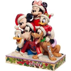 Enesco Jim Shore Disney Traditions Christmas Mickey Mouse and Friends Figurine