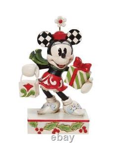 Enesco Jim Shore Disney Traditions Holiday Glamour Minnie Bag Gift 5 Figurine