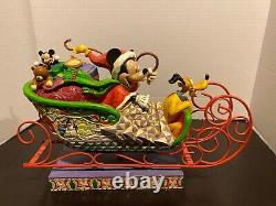 Enesco Jim Shore Disney Traditions Mickey & Pluto Laughing All The Way