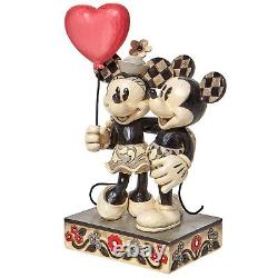 Enesco Jim Shore Disney Traditions Mickey and Minnie Mouse Heart Figurine, 7.25