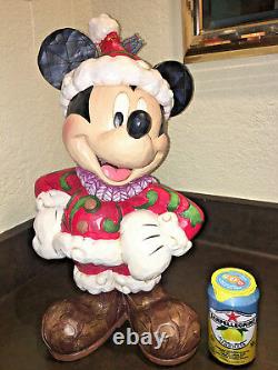 JIM SHORE Christmas Traditions MICKEY MOUSE Disney LARGE SANTA FIGURINE Outdoor