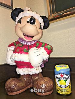 JIM SHORE Christmas Traditions MICKEY MOUSE Disney LARGE SANTA FIGURINE Outdoor