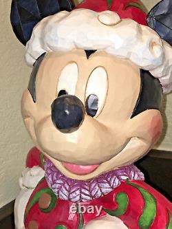 JIM SHORE Christmas Traditions MICKEY MOUSE Disney LARGE SANTA FIGURINE Outdoor