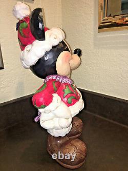 JIM SHORE Christmas Traditions MICKEY MOUSE Disney LARGE SANTA FIGURINE Outdoor