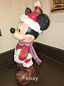 JIM SHORE Christmas Traditions MICKEY MOUSE Disney LARGE SANTA FIGURINE Outdoor