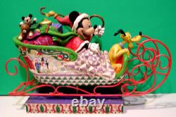 JIM SHORE Disney Traditions LAUGHING ALL THE WAY Mickey Mouse Pluto NEW in BOX