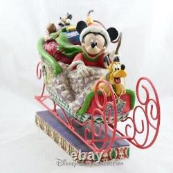 JIM SHORE Disney Traditions LAUGHING ALL THE WAY Mickey Pluto Christmas Shelf7