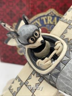 Jim Shore Black & White Mickey Aviator Silver Skies 4023572 Disney Traditions