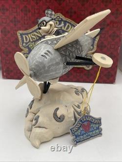 Jim Shore Black & White Mickey Aviator Silver Skies 4023572 Disney Traditions