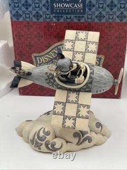 Jim Shore Black & White Mickey Aviator Silver Skies 4023572 Disney Traditions