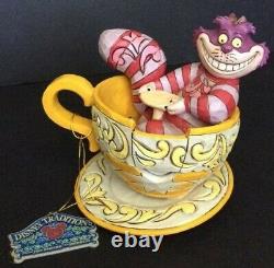 Jim Shore Cheshire Cat Mad Tea Party Figure Disney Traditions #4032117 Nib