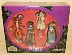 Jim Shore Christmas Ornament Set Villains Halloween Hook Maleficent Cruella NEW