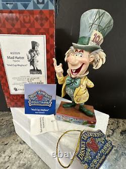 Jim Shore Disney Alice In Wonderland Mad Cap Mayhem Mad Hatter. #4023529 New