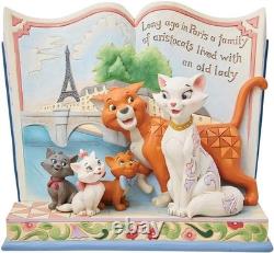 Jim Shore Disney Aristocats Long Ago in Paris Storybook Statue 6013080 NEW RARE