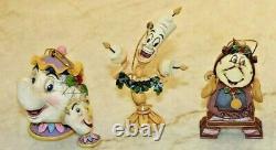 Jim Shore Disney Beauty and the Beast Ornament Set 7 ornaments Castle Belle NIB