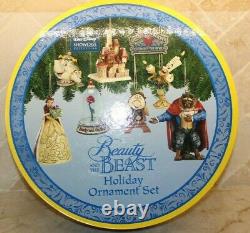 Jim Shore Disney Beauty and the Beast Ornament Set 7 ornaments Castle Belle NIB