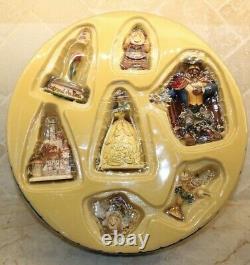 Jim Shore Disney Beauty and the Beast Ornament Set 7 ornaments Castle Belle NIB