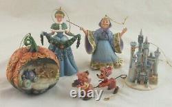Jim Shore Disney Cinderella 5 Piece Ornament Set in Box
