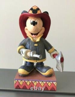 Jim Shore Disney Enesco MICKEY TO THE RESCUE 4049632 Firefighter No box. RARE