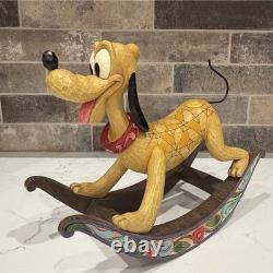 Jim Shore Disney Faithful Friend PLUTO Rocking Horse 4016584 withBox- Retired