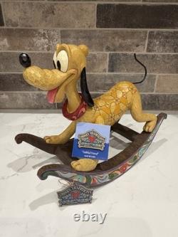 Jim Shore Disney Faithful Friend PLUTO Rocking Horse 4016584 withBox- Retired