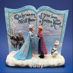 Jim Shore Disney Frozen Storybook Figurine? Act Of Love? Elsa Anna 4049644