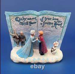 Jim Shore Disney Frozen Storybook Figurine? Act Of Love? Elsa Anna 4049644