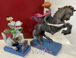 Jim Shore Disney Heads Up Ichabod! - Headless Horseman & Ichabod Crane Halloween