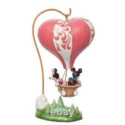 Jim Shore Disney Love Takes Flight Mickey & Minnie Heart-Air Balloon 6011916