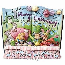 Jim Shore Disney Merry Unbirthday Alice in Wonderland Storybook Figurine 4049642