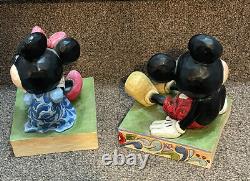 Jim Shore Disney Mickey and Minnie book ends Showcase Traditions Enesco