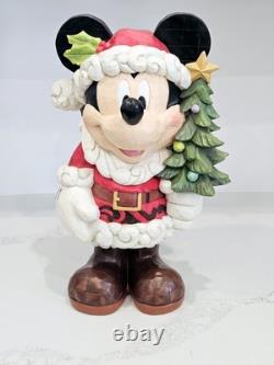 Jim Shore Disney Old St. Mick Mickey Mouse Christmas 17 Figurine 1487542 Box