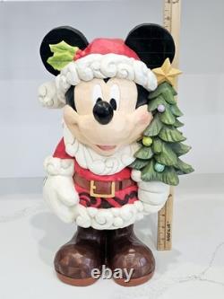 Jim Shore Disney Old St. Mick Mickey Mouse Christmas 17 Figurine 1487542 Box