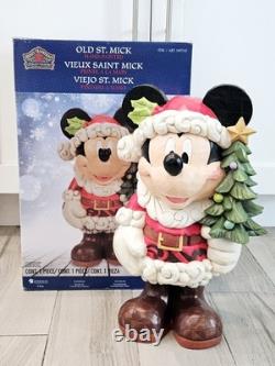 Jim Shore Disney Old St. Mick Mickey Mouse Christmas 17 Figurine 1487542 Box