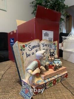Jim Shore Disney Pinocchio Storybook Gapetto You Will Be A Real Boy