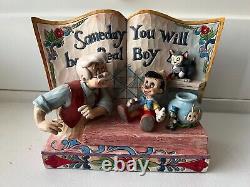Jim Shore Disney Pinocchio Storybook Geppetto You Will Be A Real Boy
