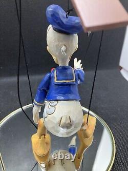 Jim Shore Disney Showcase Collection Marionette Donald Duck withStand RARE
