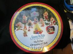 Jim Shore Disney Snow White And The Seven Dwarfs Ornament 9 Pc Set Apple New