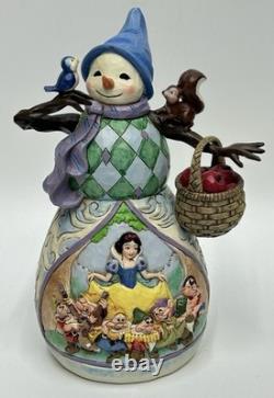 Jim Shore Disney Snow White & The Seven Dwarfs Snowman Hi Ho Holidays Figurine