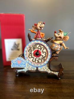 Jim Shore Disney Stitch in Time Jaq & Gus Clock Statue Used