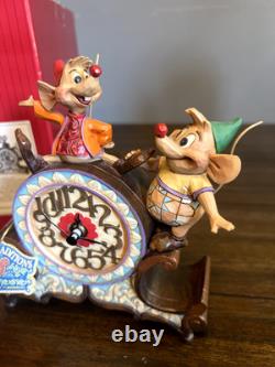 Jim Shore Disney Stitch in Time Jaq & Gus Clock Statue Used