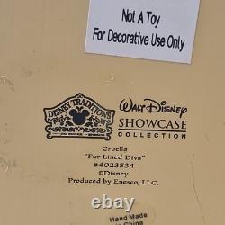 Jim Shore Disney Traditions 101 Dalmatians Cruella Fur Lined Diva Puppies