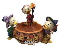 Jim Shore Disney Traditions 4005630 Playing Tricks Sharing Treats Candy Bowl GUC