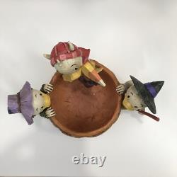 Jim Shore Disney Traditions 4005630 Playing Tricks Sharing Treats Candy Bowl GUC