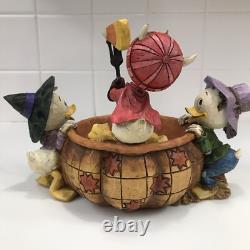 Jim Shore Disney Traditions 4005630 Playing Tricks Sharing Treats Candy Bowl GUC