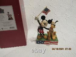 Jim Shore Disney Traditions A Banner Day-mickey & Pluto Patriotic Figurine Nib