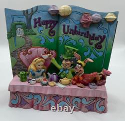 Jim Shore Disney Traditions Alice In Wonderland Happy Unbirthday Storybook