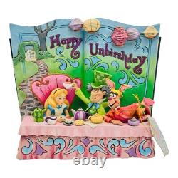 Jim Shore Disney Traditions Alice In Wonderland Happy Unbirthday Storybook NEW